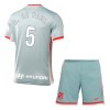 Conjunto (Camiseta+Pantalón Corto) Atlético Madrid R. De Paul 5 Segunda Equipación 2024-25 - Niño